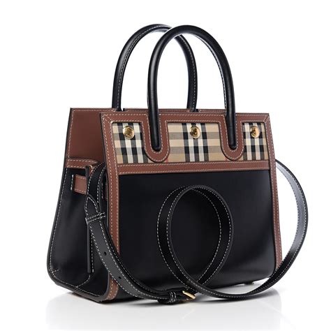 burberry mini two-handle title bag